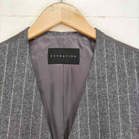 エストネーション ESTNATION VITALE BARBERIS CANONICO ストライプベスト メンズ  50